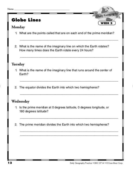 Daily Geography Practice, Grade 5