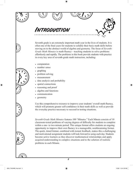 Seventh-Gr Math Minutes