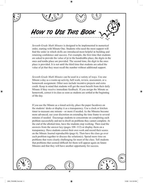 Seventh-Gr Math Minutes
