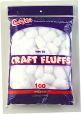 Craft Fluffs - White - 100 Pieces