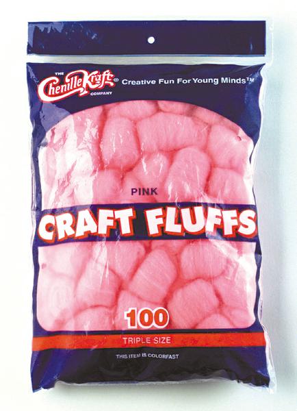 Craft Fluffs - Pink - 100 Pieces