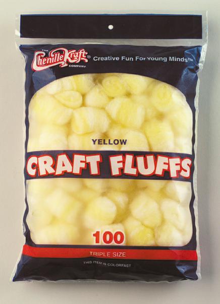 Craft Fluffs - Yellow - 100 Pieces