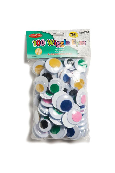 Jumbo Wiggle Eyes, 100 Per Bag