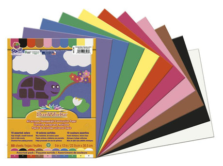 SunWorks® Construction Paper, 9" x 12" Assorted