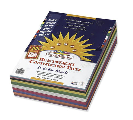 SunWorks® Construction Paper Smart-Stack&trade; Assortment, 9" x 12"