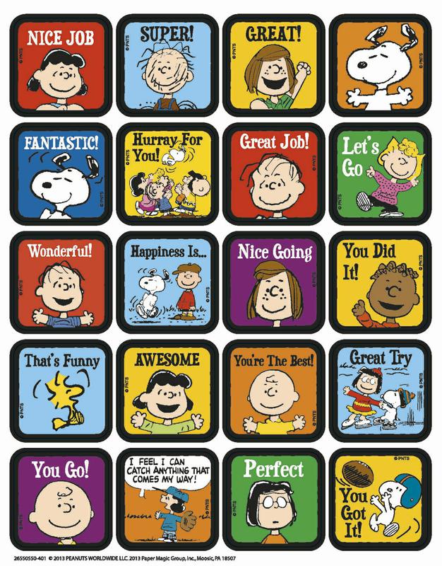 Peanuts® Motivational Theme Stickers 