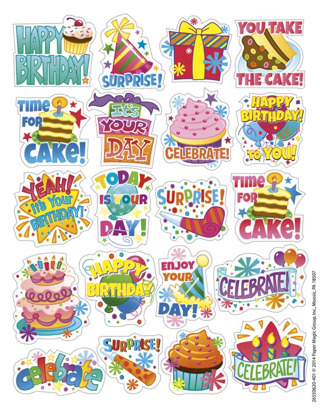 Birthday Theme Stickers 