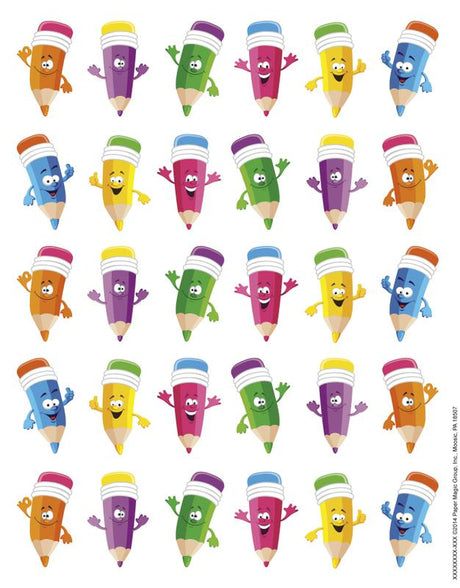 Pencil Smiley Faces Theme Stickers 