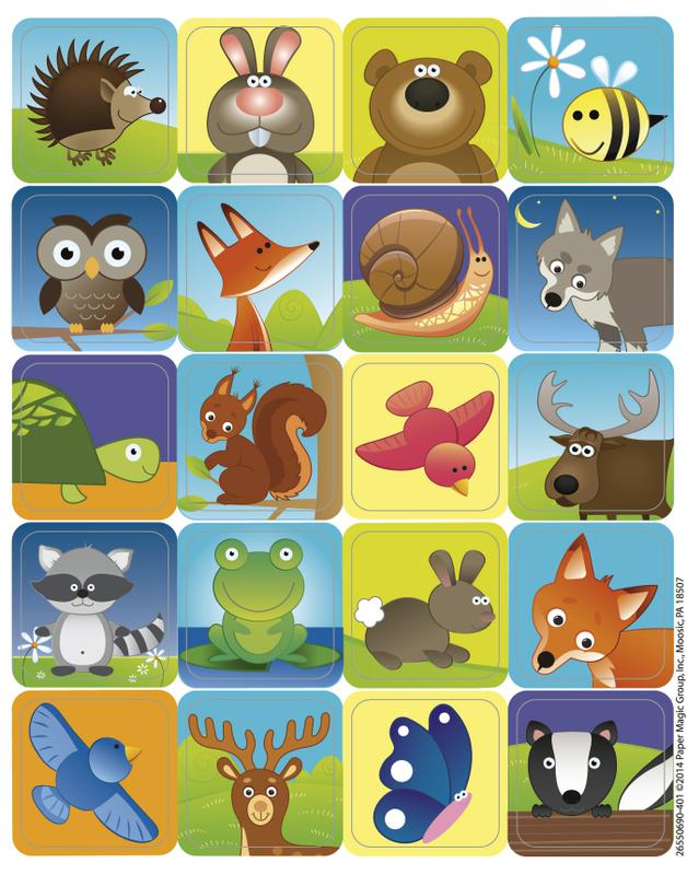 Woodland Creatures Theme Stickers 
