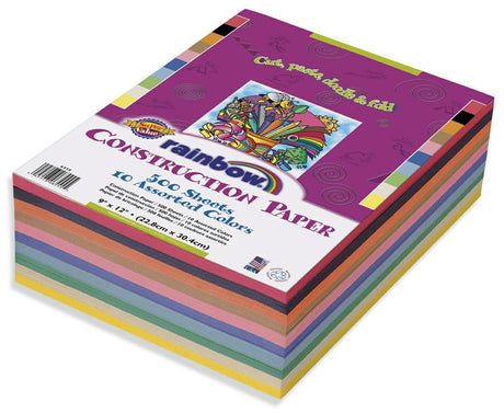 Construction Paper Gw Lwt Assorted 9 x 12 500Rm