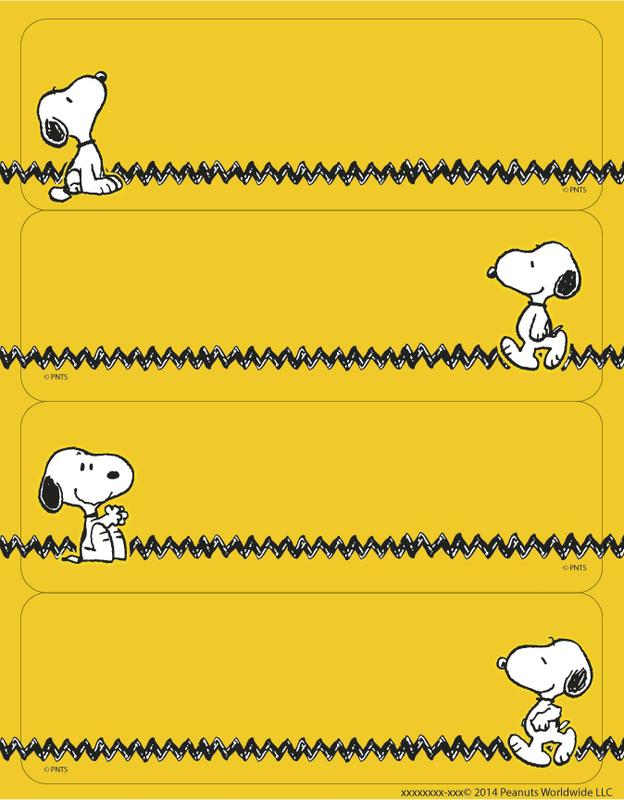Peanuts® Yellow Label Stickers 