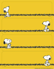 Peanuts® Yellow Label Stickers 