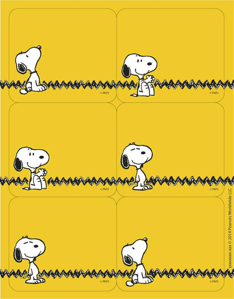 Peanuts® Yellow Label Stickers 