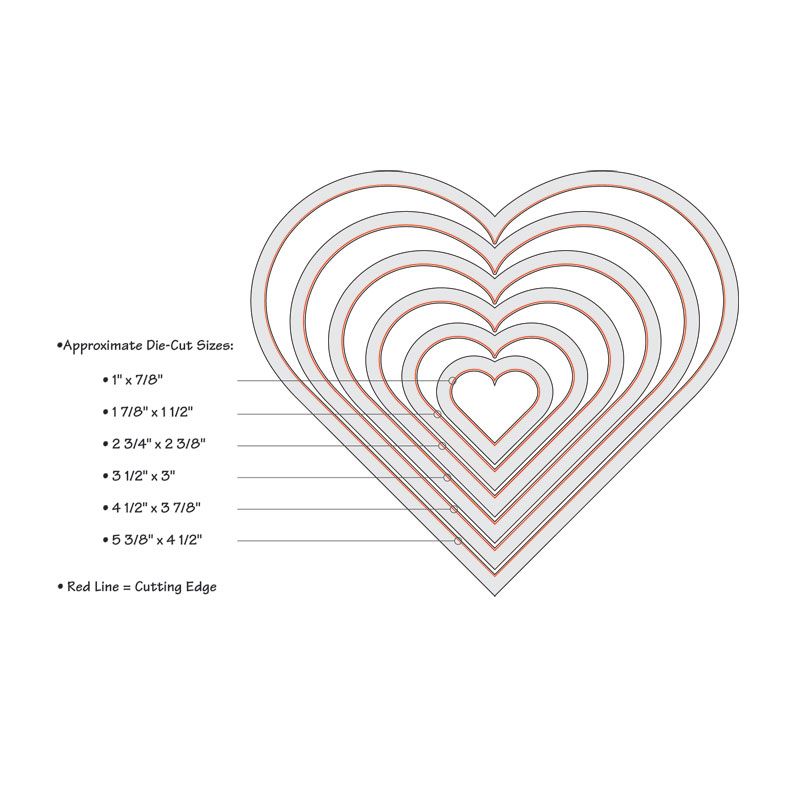 Sizzix Framelits Dies Hearts (discontinued)