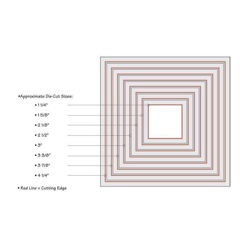 Sizzix Framelits Dies Squares (discontinued)