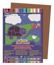 SunWorks® Construction Paper, 9" x 12" Brown