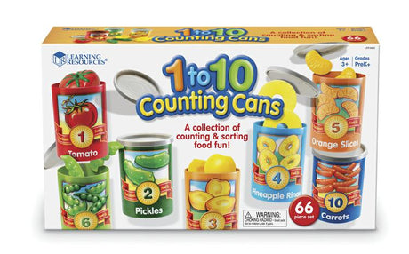 1 to 10 Counting Cans
