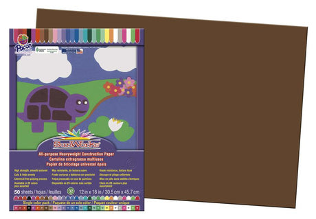 SunWorks® Construction Paper, 12" x 18" Dark Brown