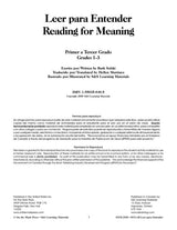 Leer Para Entender Reading For Meaning