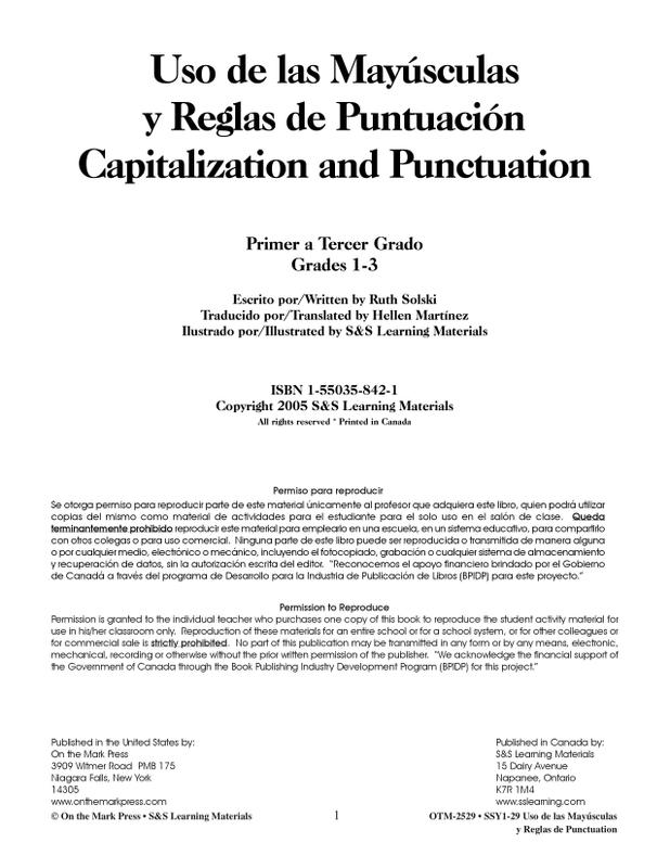 Uso De Las Mayusculas Y Reglas De Punctuacion Capitalization