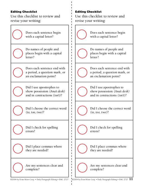 Daily Paragraph Editing, Grade 4