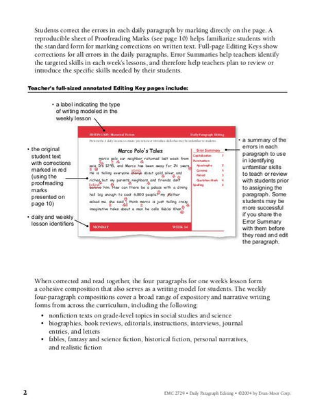 Daily Paragraph Editing, Grade 6
