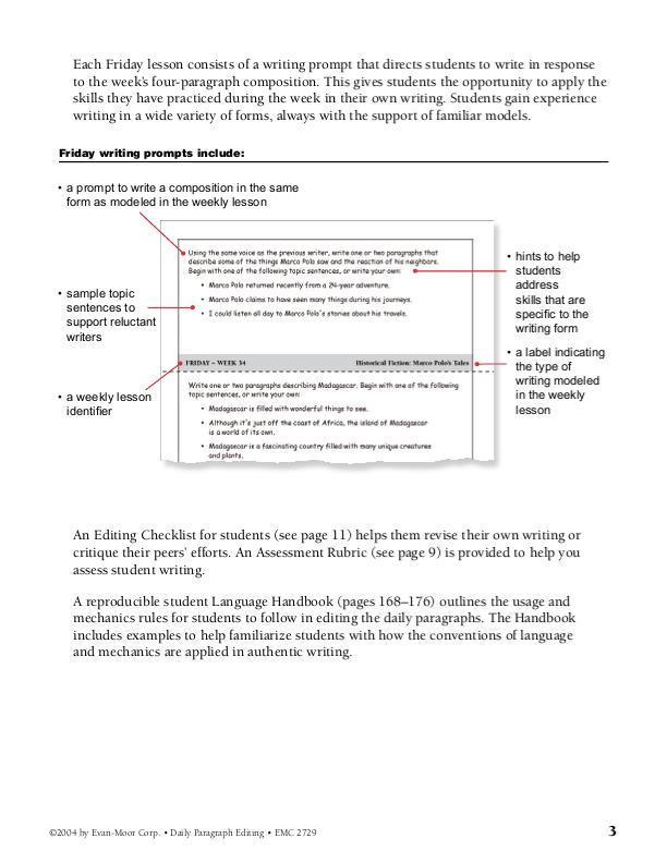 Daily Paragraph Editing, Grade 6