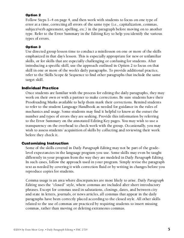 Daily Paragraph Editing, Grade 6