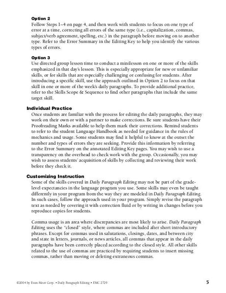 Daily Paragraph Editing, Grade 6