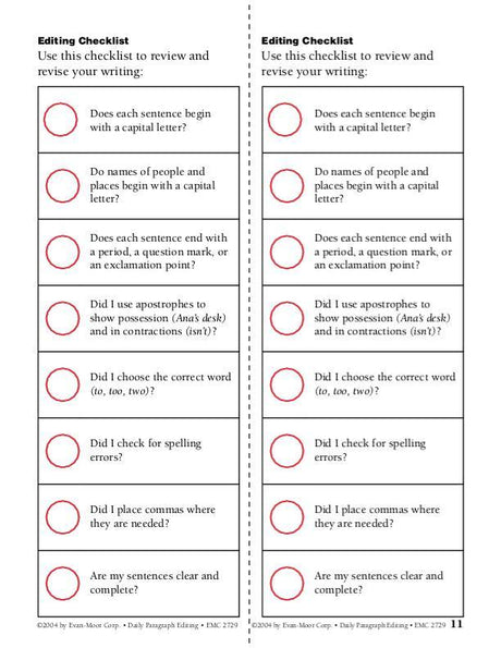 Daily Paragraph Editing, Grade 6