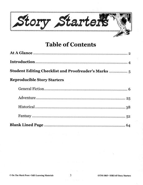 Story Starters Gr 4-6