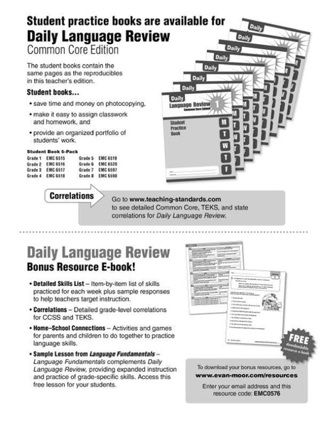 Daily Language Review, Grade 6+