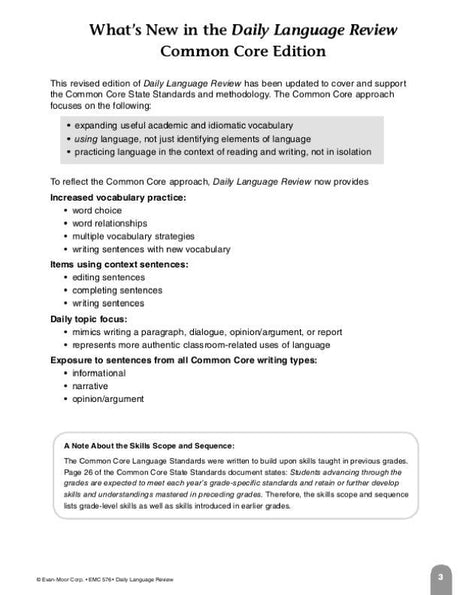 Daily Language Review, Grade 6+