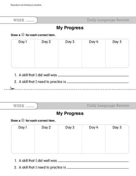 Daily Language Review, Grade 1