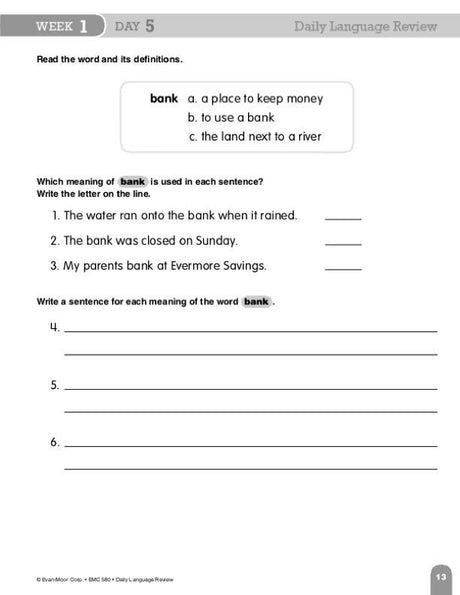Daily Language Review, Grade 2