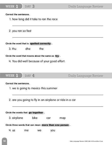 Daily Language Review, Grade 2