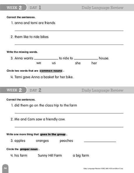 Daily Language Review, Grade 2