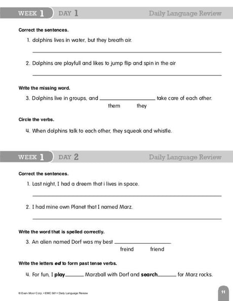 Daily Language Review, Grade 3