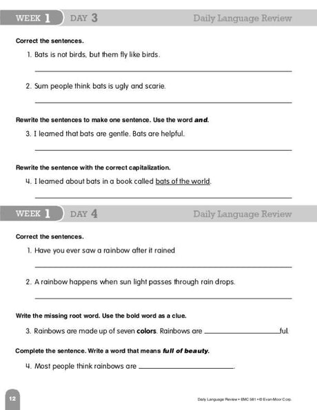 Daily Language Review, Grade 3