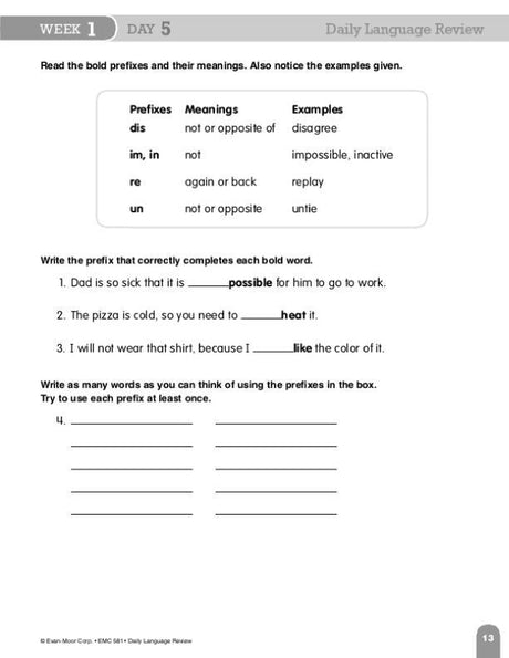 Daily Language Review, Grade 3
