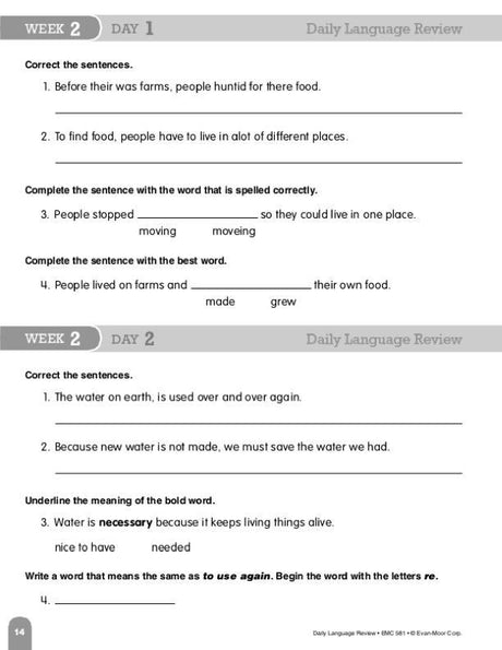 Daily Language Review, Grade 3