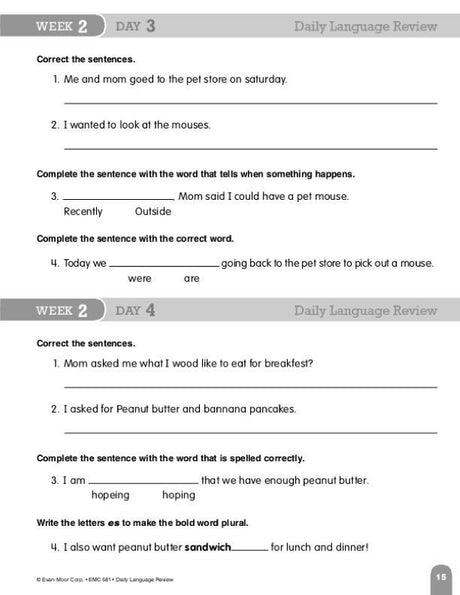 Daily Language Review, Grade 3