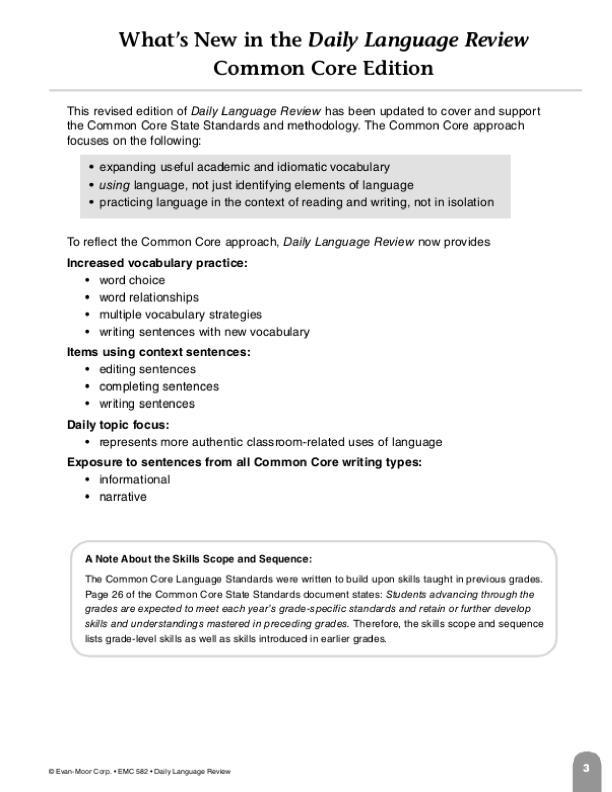 Daily Language Review, Grade 4