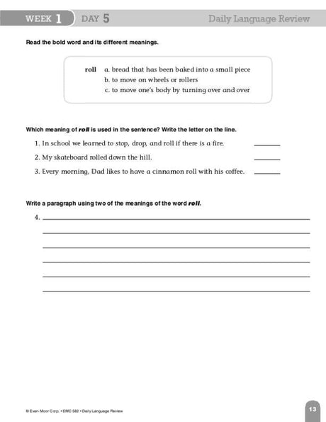 Daily Language Review, Grade 4