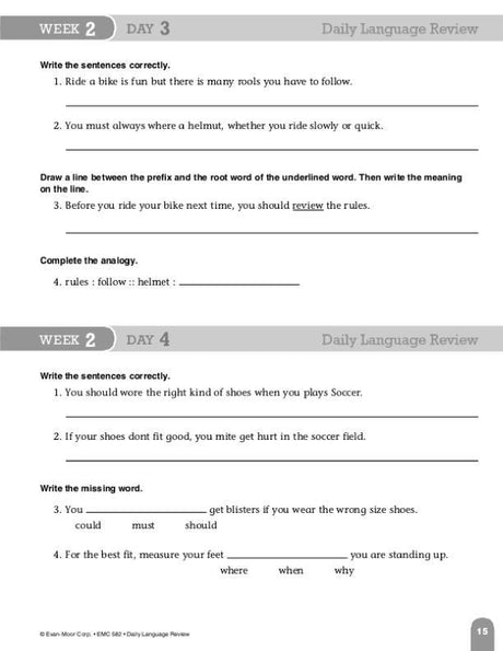 Daily Language Review, Grade 4
