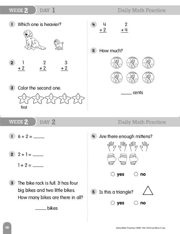 Daily Math Practice, Grade 1