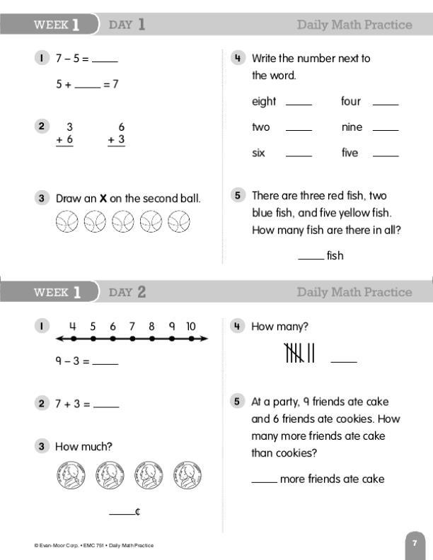 Daily Math Lory Page Evan-Moor Daily Math Practice, Grade 2 | EMC751 – SupplyMe