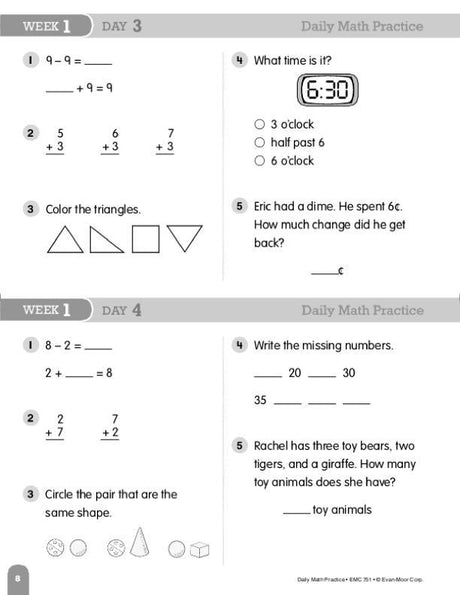 Daily Math Practice, Grade 2