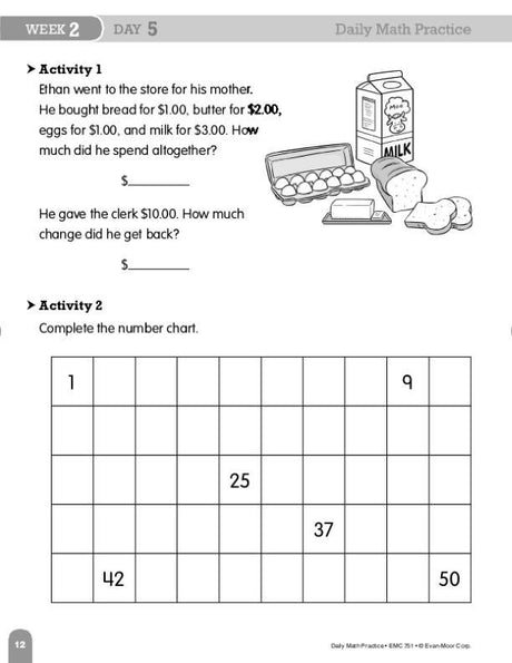 Daily Math Practice, Grade 2