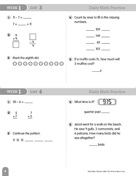 Daily Math Practice, Grade 3